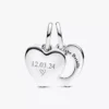 Endverkauf – gravierbarer Herz-Lupen-Dangle Charm aus Sterlingsilber Endverkauf – gravierbarer Herz-Lupen-Dangle Charm aus Sterlingsilber