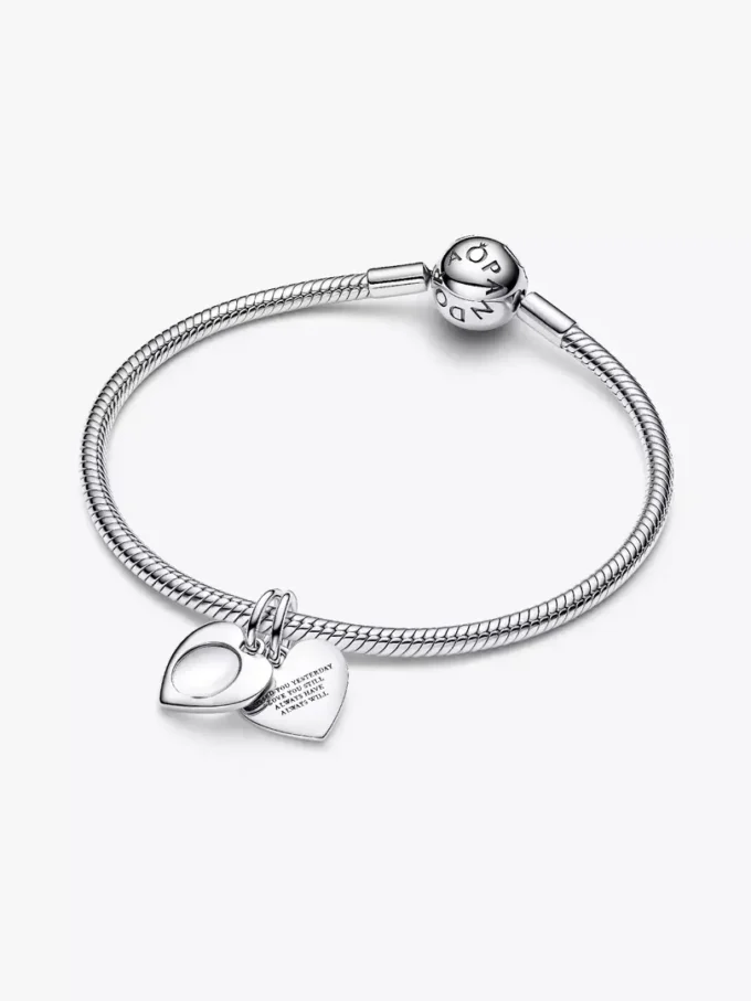Endverkauf – gravierbarer Herz-Lupen-Dangle Charm aus Sterlingsilber Endverkauf – gravierbarer Herz-Lupen-Dangle Charm aus Sterlingsilber