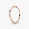 ENDVERKAUF – Hellblauer Solitärring – 14 Karat Roségold-Beschichtung ENDVERKAUF – Hellblauer Solitärring – 14 Karat Roségold-Beschichtung