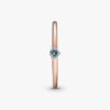 ENDVERKAUF – Hellblauer Solitärring – 14 Karat Roségold-Beschichtung ENDVERKAUF – Hellblauer Solitärring – 14 Karat Roségold-Beschichtung