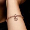 ENDVERKAUF – Linked Sister Hearts Split Dangle Charm – 14 Karat Roségold-Beschichtung ENDVERKAUF – Linked Sister Hearts Split Dangle Charm – 14 Karat Roségold-Beschichtung