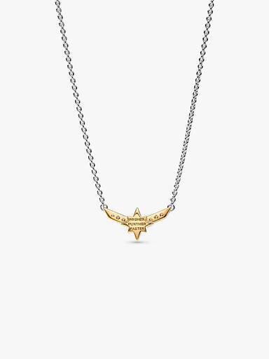 ENDVERKAUF – Marvel Captain Marvel Octogram Star Two-Tone-Anhänger-Halskette – Sterlingsilber, 14-karätige Vergoldung ENDVERKAUF – Marvel Captain Marvel Octogram Star Two-Tone-Anhänger-Halskette – Sterlingsilber, 14-karätige Vergoldung