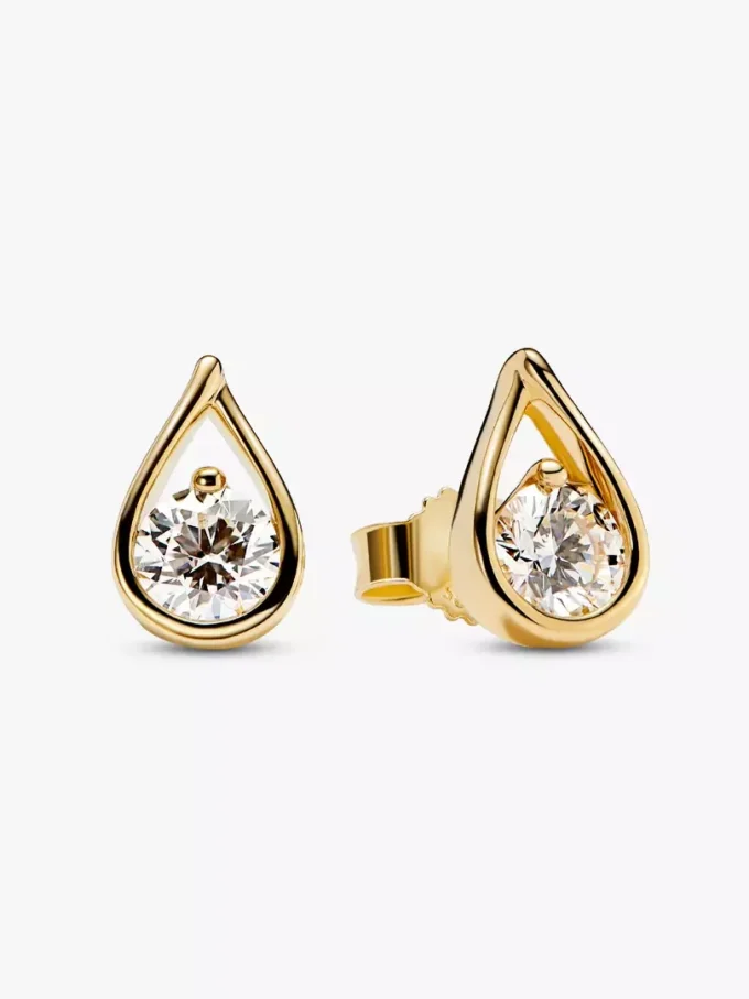 Endverkauf – Pandora Infinite Ohrringe aus 14 Karat Gold mit Lab-Grown Diamonds, 1,00 Karat insgesamt, 14 Karat Gold Endverkauf – Pandora Infinite Ohrringe aus 14 Karat Gold mit Lab-Grown Diamonds, 1,00 Karat insgesamt, 14 Karat Gold