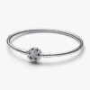 ENDVERKAUF – Pandora Moments Bangle mit funkelndem Schneeflockenverschluss – Sterlingsilber ENDVERKAUF – Pandora Moments Bangle mit funkelndem Schneeflockenverschluss – Sterlingsilber