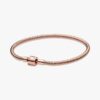 ENDVERKAUF – Pandora Moments Barrel Clasp Snake Chain Armband – 14 Karat Roségold-Beschichtung ENDVERKAUF – Pandora Moments Barrel Clasp Snake Chain Armband – 14 Karat Roségold-Beschichtung
