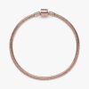 ENDVERKAUF – Pandora Moments Barrel Clasp Snake Chain Armband – 14 Karat Roségold-Beschichtung ENDVERKAUF – Pandora Moments Barrel Clasp Snake Chain Armband – 14 Karat Roségold-Beschichtung