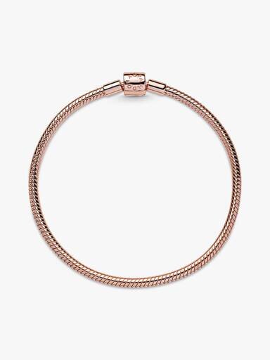 ENDVERKAUF – Pandora Moments Barrel Clasp Snake Chain Armband – 14 Karat Roségold-Beschichtung ENDVERKAUF – Pandora Moments Barrel Clasp Snake Chain Armband – 14 Karat Roségold-Beschichtung