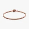 ENDVERKAUF – Pandora Moments Barrel Clasp Snake Chain Armband – 14 Karat Roségold-Beschichtung ENDVERKAUF – Pandora Moments Barrel Clasp Snake Chain Armband – 14 Karat Roségold-Beschichtung