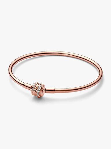 ENDVERKAUF – Pandora Moments Limited Edition Shooting Star Charm Bangle – 14 Karat Roségold-Beschichtung ENDVERKAUF – Pandora Moments Limited Edition Shooting Star Charm Bangle – 14 Karat Roségold-Beschichtung