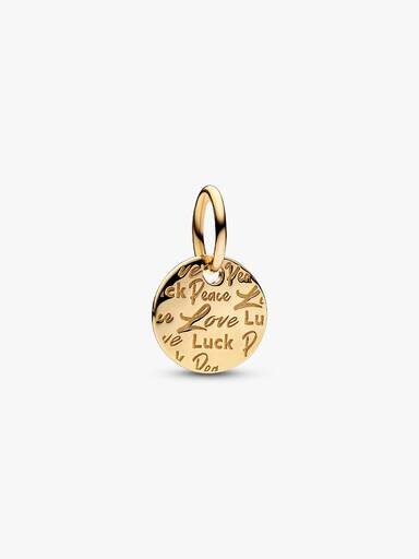 ENDVERKAUF – Peace, Love & Luck-Dangle Charm – 14 Karat Gold ENDVERKAUF – Peace, Love & Luck-Dangle Charm – 14 Karat Gold