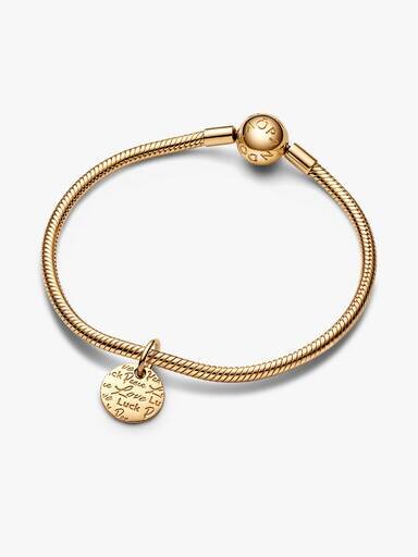 ENDVERKAUF – Peace, Love & Luck-Dangle Charm – 14 Karat Gold ENDVERKAUF – Peace, Love & Luck-Dangle Charm – 14 Karat Gold