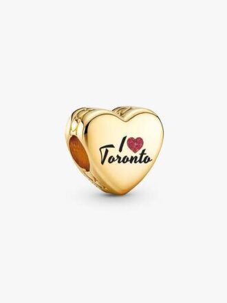 ENDVERKAUF – Toronto I Love Heart Charm – 14 Karat vergoldet