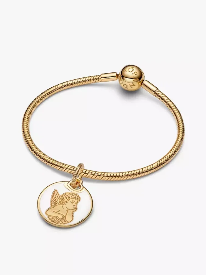 Engel-Charm, 14 Karat vergoldet