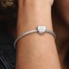 Enkelin-Herz-Charm – Sterlingsilber