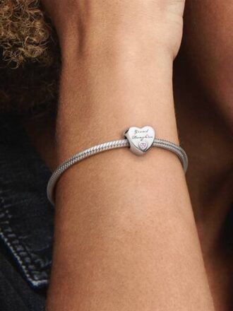 Enkelin-Herz-Charm – Sterlingsilber