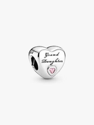 Enkelin-Herz-Charm – Sterlingsilber