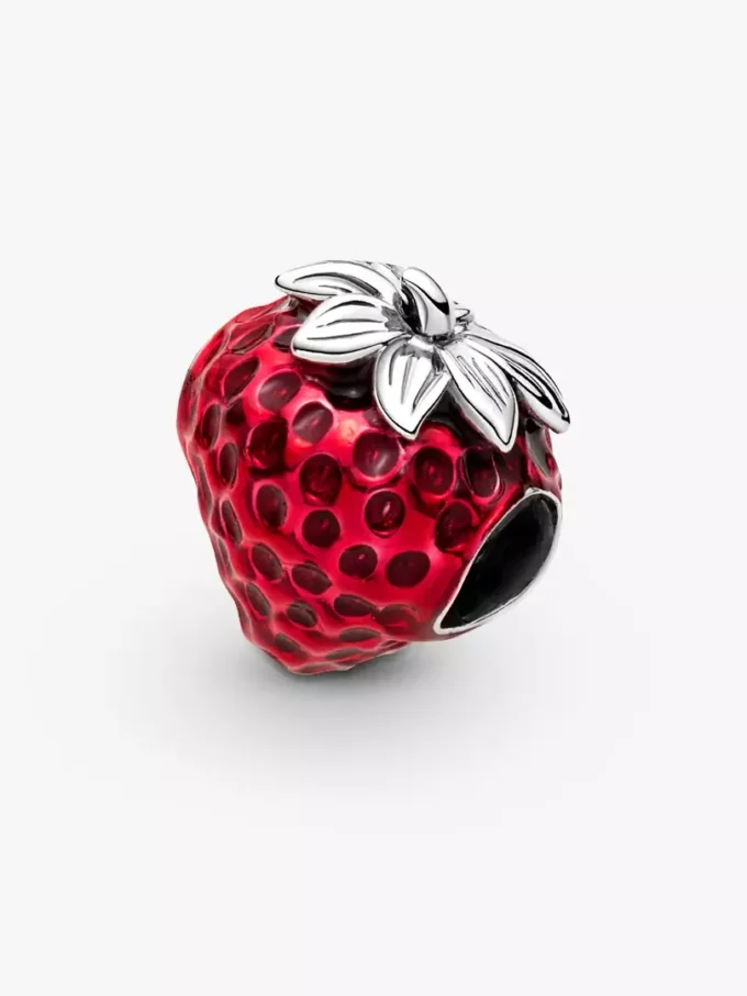 Erdbeer-Charm aus Sterlingsilber
