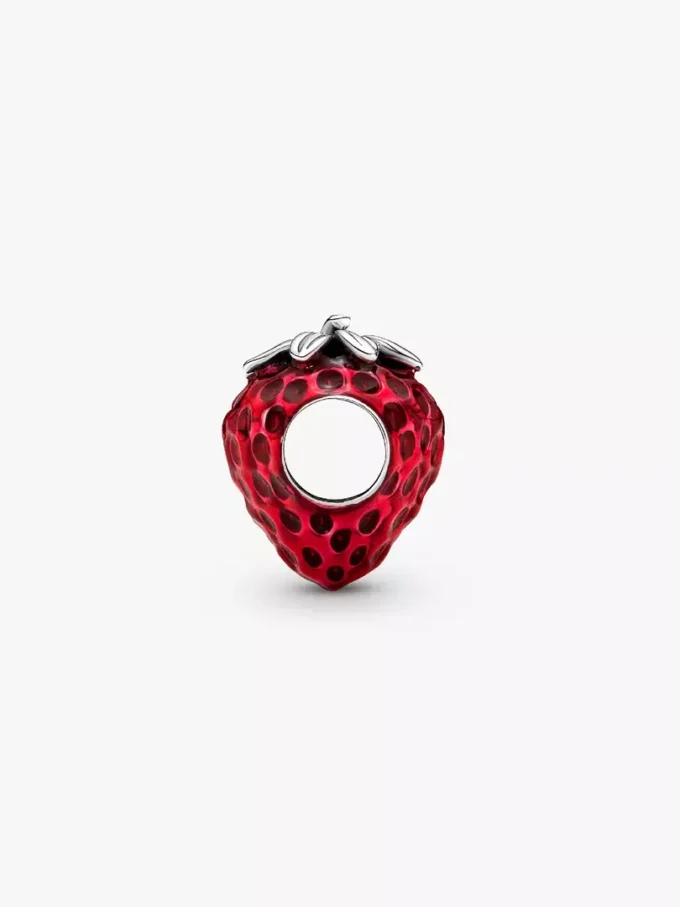 Erdbeer-Charm aus Sterlingsilber