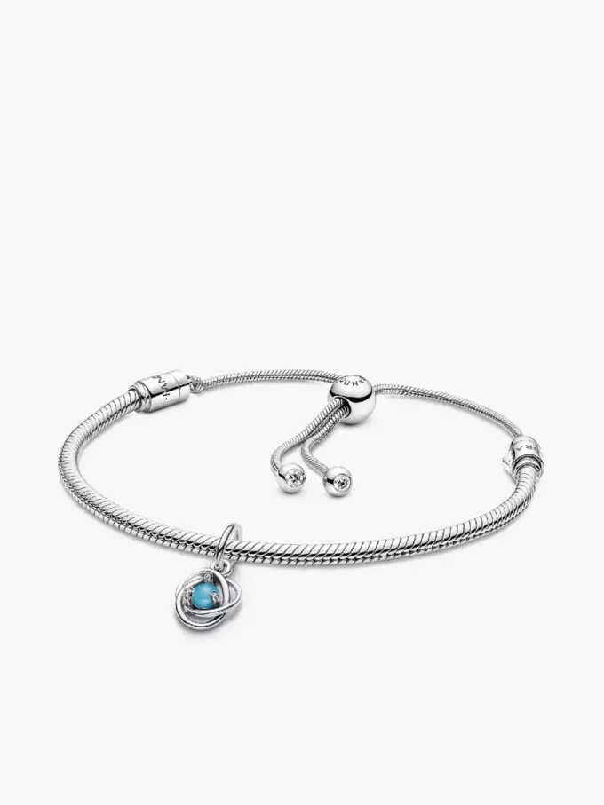 Eternity Circle Dangle Charm-Armband-Set „Dezember“, 2er-Set Eternity Circle Dangle Charm-Armband-Set „Dezember“, 2er-Set