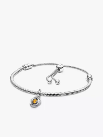 Eternity Circle-Dangle Charm-Armband-Set „November“ (2er-Set)