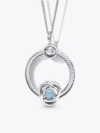 Eternity Circle O Pendant-Set mit Geburtsstein für den Dezember, 3er-Set