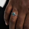 April-Geburtsstein Eternity Circle Ring – Sterlingsilber