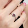 April-Geburtsstein Eternity Circle Ring – Sterlingsilber