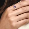 April-Geburtsstein Eternity Circle Ring – Sterlingsilber