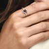 April-Geburtsstein Eternity Circle Ring – Sterlingsilber