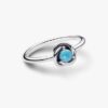 April-Geburtsstein Eternity Circle Ring – Sterlingsilber