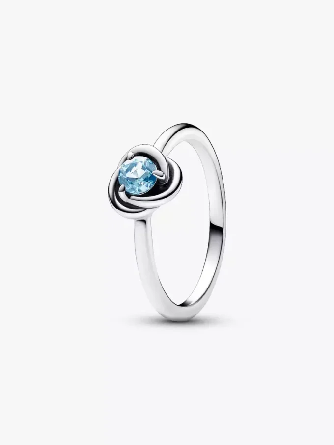 Eternity-Ring „March Sea Aqua Blue“ aus Sterlingsilber Eternity-Ring „March Sea Aqua Blue“ aus Sterlingsilber