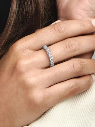 Eternity-Ring „Sparkling Row“ aus Sterlingsilber