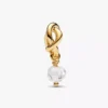 Facettierter, klarer Eternity-Circle-Dangle Charm, 14-karätig vergoldet Facettierter, klarer Eternity-Circle-Dangle Charm, 14-karätig vergoldet