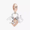 Familienbuchstaben-Dangle Charm aus Sterlingsilber, 14 Karat Roségold-Beschichtung Familienbuchstaben-Dangle Charm aus Sterlingsilber, 14 Karat Roségold-Beschichtung