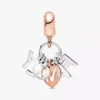 Familienbuchstaben-Dangle Charm aus Sterlingsilber, 14 Karat Roségold-Beschichtung Familienbuchstaben-Dangle Charm aus Sterlingsilber, 14 Karat Roségold-Beschichtung