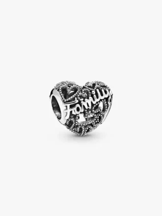Familienherz-Charm aus Sterlingsilber