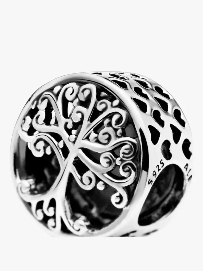 Familienstammbaum-Charm aus Sterlingsilber