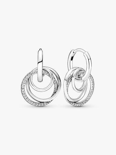 „Family Always Encircled“-Ohrringe – Sterlingsilber „Family Always Encircled“-Ohrringe – Sterlingsilber