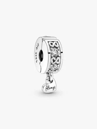 Family Always Pavé Clip Charm aus Sterlingsilber
