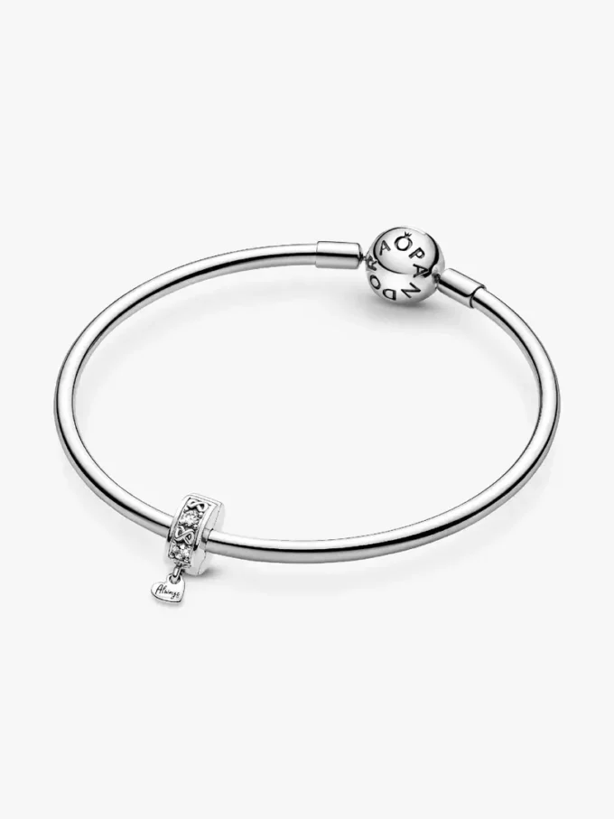 Family Always Pavé Clip Charm aus Sterlingsilber Family Always Pavé Clip Charm aus Sterlingsilber