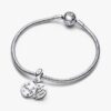 Family Love Double Dangle Charm – Sterlingsilber Family Love Double Dangle Charm – Sterlingsilber