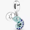 Farbwechselnder Chamäleon-Dangle Charm aus Sterlingsilber Farbwechselnder Chamäleon-Dangle Charm aus Sterlingsilber