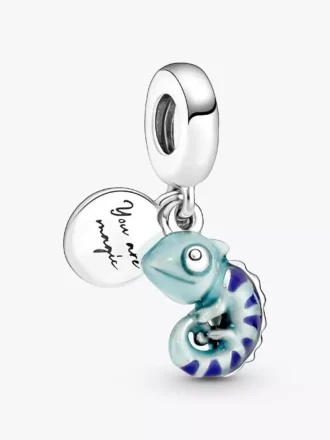 Farbwechselnder Chamäleon-Dangle Charm aus Sterlingsilber