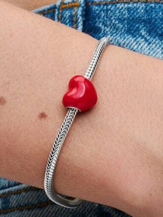 Farbwechselnder Herz-Charm mit versteckter Botschaft – Sterlingsilber