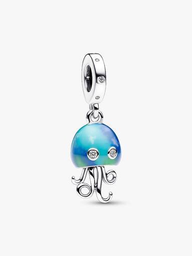Farbwechselnder Quallen-Dangle Charm – Sterlingsilber Farbwechselnder Quallen-Dangle Charm – Sterlingsilber