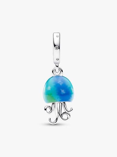 Farbwechselnder Quallen-Dangle Charm – Sterlingsilber Farbwechselnder Quallen-Dangle Charm – Sterlingsilber