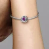 Februar-Charm „Purple Eternity Circle“ aus Sterlingsilber Februar-Charm „Purple Eternity Circle“ aus Sterlingsilber