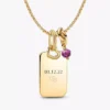 Februar-Dangle Charm-Halsketten-Set zum Gravieren, 3er-Set Februar-Dangle Charm-Halsketten-Set zum Gravieren, 3er-Set