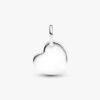 Oktober-Dangle Charm mit rosa Steinherz – Sterlingsilber