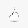 Oktober-Dangle Charm mit rosa Steinherz – Sterlingsilber
